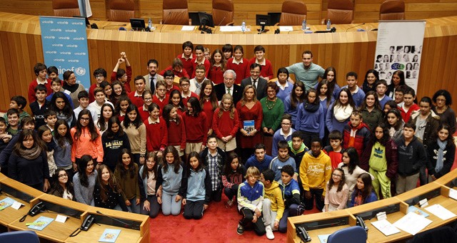 O Parlamento de Galicia acolleu unha sesión plenaria infantil conmemorativa do 25 aniversario da Convención dos Dereitos dos Nenos/ AGN