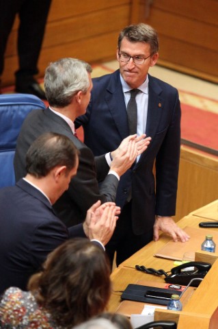 O Parlamento de Galicia elixe presidente da Xunta a Alberto Núñez Feijóo