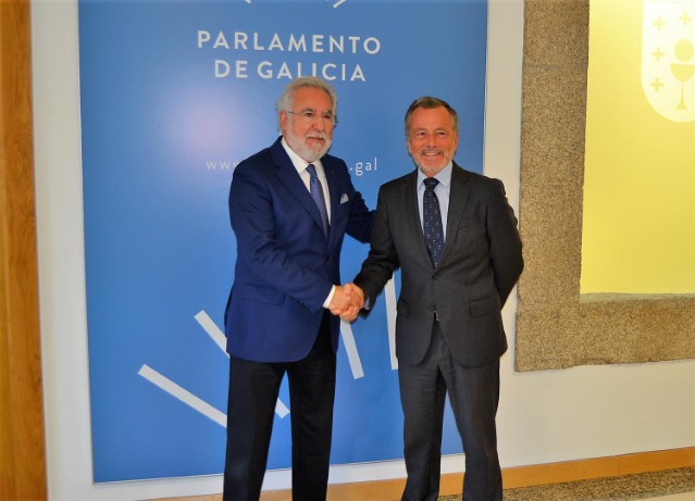 Visita institucional do presidente do CES ao Parlamento de Galicia