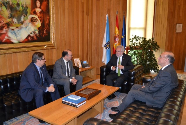 Os reitores das universidades galegas visitan o Parlamento