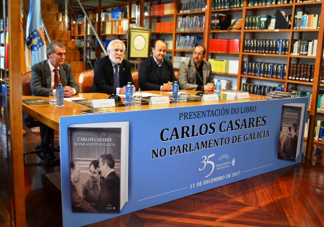 O presidente do Parlamento afirma que Carlos Casares é “fonte de inspiración para os que consideramos que a cultura galega ten vocación de universalidade”