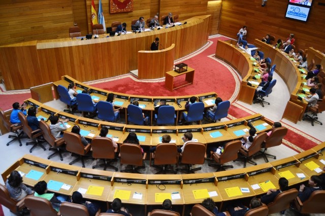 O Parlamento de Galicia acolle un pleno infantil centrado no respecto e a convivencia contra o acoso escolar