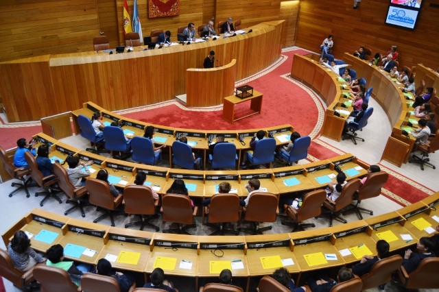 O Parlamento de Galicia acolle un pleno infantil centrado no respecto e a convivencia contra o acoso escolar