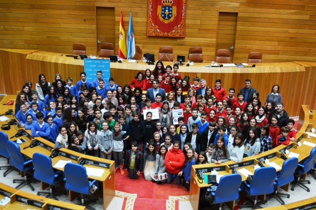 O Pazo do Hórreo acolle o V Foro de Participación Infantil Parlamento de Galicia-Unicef centrado no cambio climático