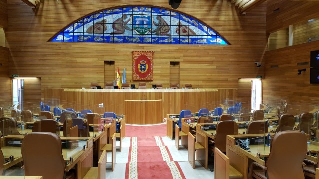 Acordo sobre presenza reducida de deputados e deputadas no interior do Hemiciclo do Parlamento de Galicia