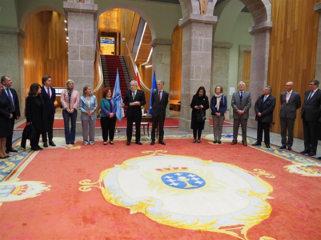 Os embaixadores da UE acreditados en España visitan o Parlamento de Galicia no marco das actividades da Presidencia belga