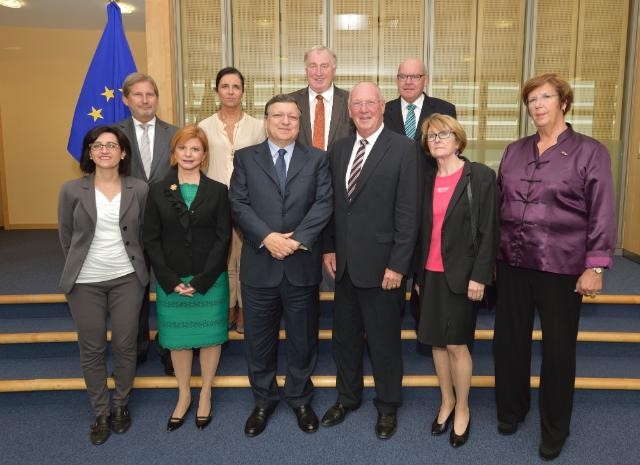 Participantes na reunión celebrada este xoves na sede da Comisión Europea, en Bruxelas