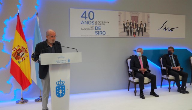 O Parlamento inaugura a exposición "40 anos de Autonomía de Galicia nas caricaturas de Siro"