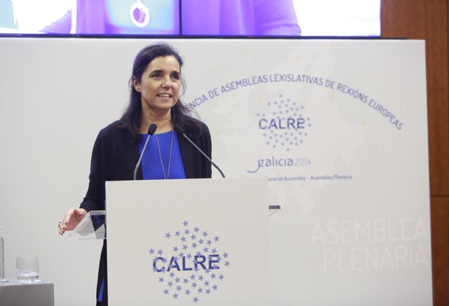 Pilar Rojo na clausura da XVIII Asemblea Xeral da CALRE