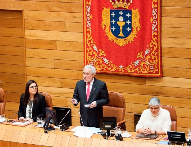 Miguel Ángel Santalices, elixido presidente do Parlamento de Galicia, e Marta Rodríguez Arias, vicepresidenta 1ª