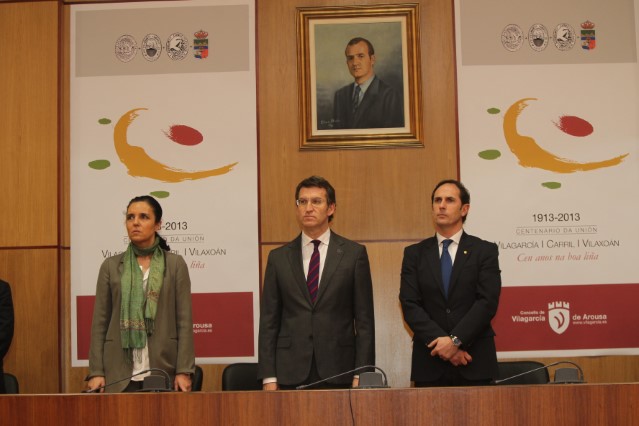 A presidenta do Parlamento participou na conmemoración do centenario do concello de Vilagarcía de Arousa