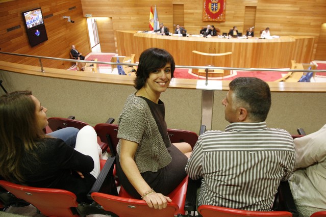 Paula Fernández presenciou a votación desde a tribuna de convidados do hemiciclo