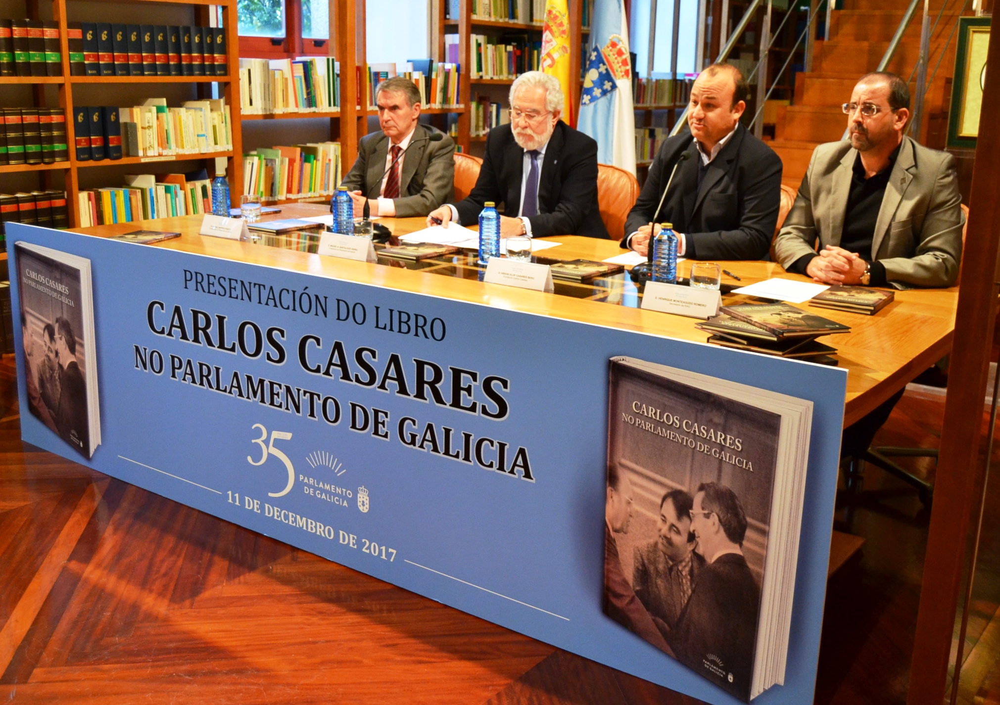 Miguel Ángel Santalices Vieira presidiu o acto de presentación dun libro sobre Carlos Casares