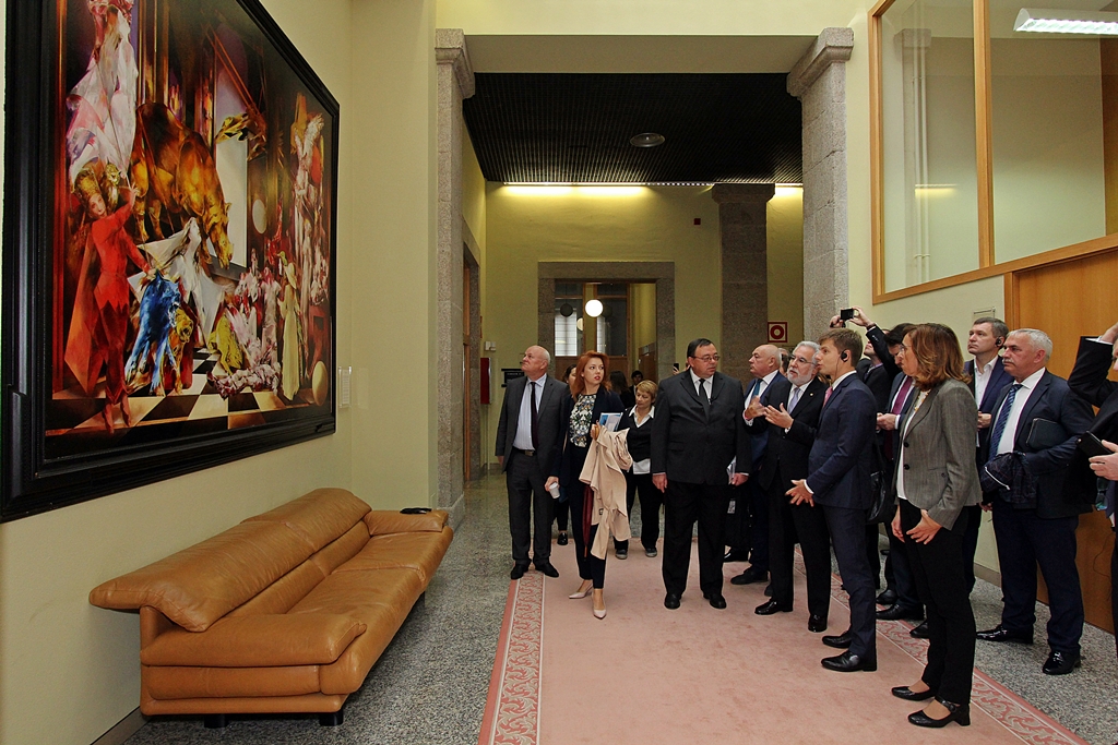 Unha delegación da Rada Suprema de Ucraína visitou a sede do Parlamento de Galicia