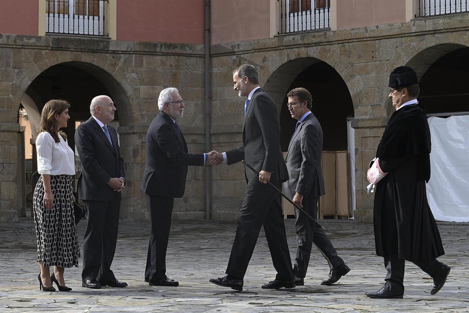 A CoruñaO presidente do Parlamento Miguel Ángel Santalices asiste a inauguración do curso Universitario no que está presente o Rey Felipe VI30/09/2019Foto: Moncho Fuentes / AGN A Coruña