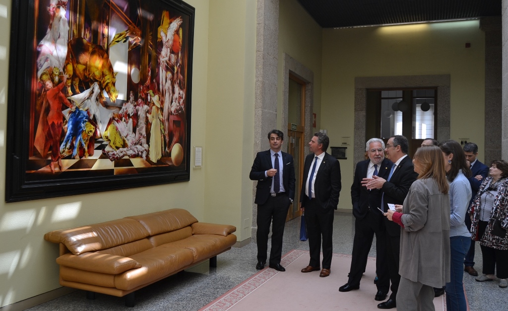 O presidente da Cámara de Representantes de Uruguai visita o Parlamento de Galicia