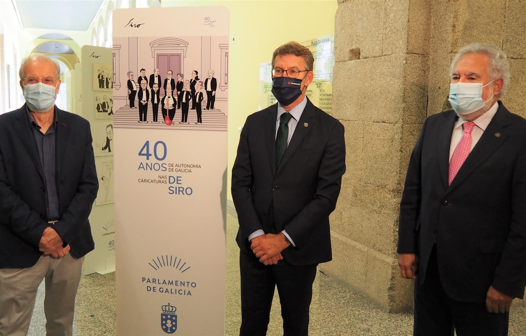 Foto da noticia:O Parlamento inaugura a exposición "40 anos de Autonomía de Galicia nas caricaturas de Siro"